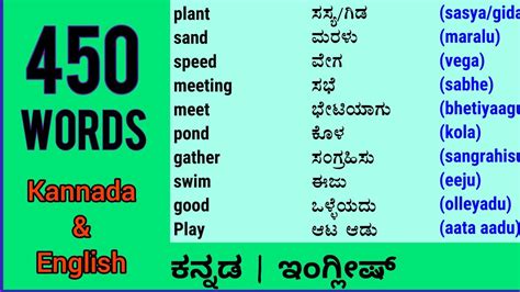 450 kannada english Words 🔵 english words with kannada meaning 🔵 dictionary 🔵 words 🔵 vocabulary ...