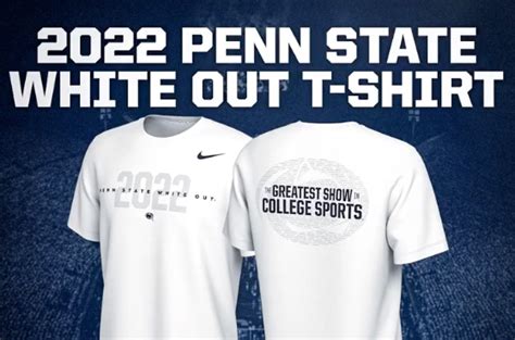 Penn State Unveils 2022 White Out Shirt | Onward State