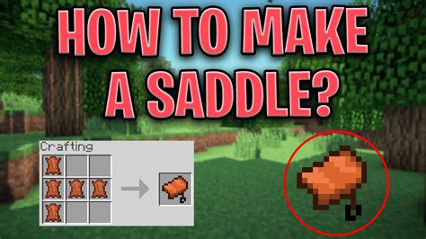 How to make saddle in minecraft java | Orange