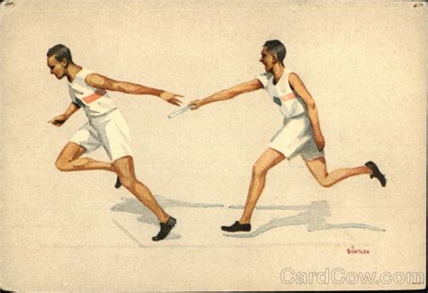 Relay Runners Passing the Baton Olympics