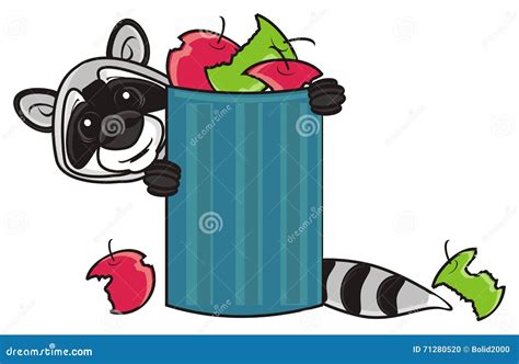 Raccoon And Trash Can Royalty-Free Stock Image | CartoonDealer.com ...