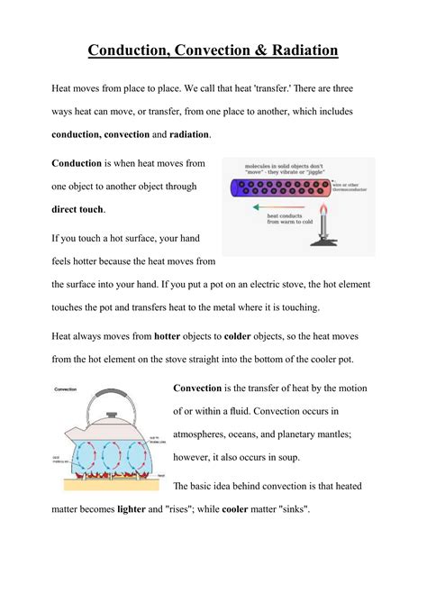 Conduction Convection And Radiation Worksheet – Pro Worksheet