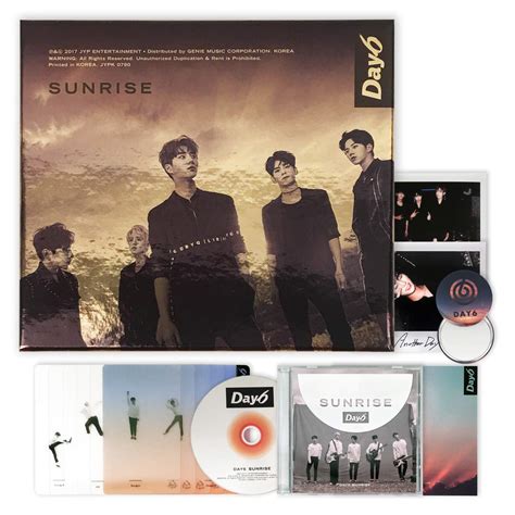 DAY6 1st Album - [ SUNRISE ] CD + Photobook + Lyrics Book + Clear Cover ...