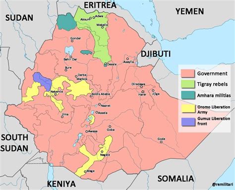 Ethiopian civil conflict as of 30 Oct 21 : MapPorn