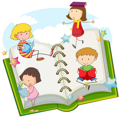 Child learning cartoon vector free download