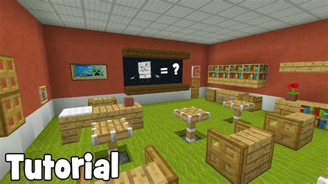 Minecraft Tutorial: How To Make A Classroom "School Class Room Tutorial ...