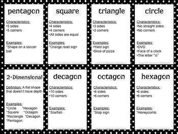 2D Shapes Vocabulary Games and Word Wall by Mr Elementary | TpT