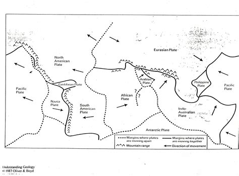 Tectonic Plate Map Worksheets