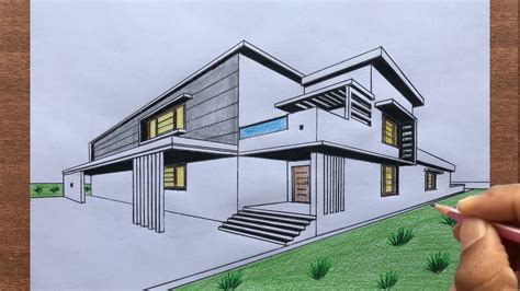 How To Draw A House In Two Point Perspective Modern House