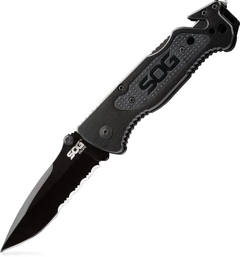 Police Tactical Knife with Glass Breaker - SharpStuff USA