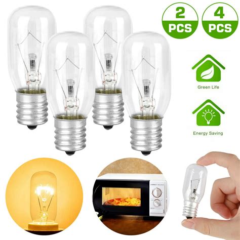 4/2Pcs 40 Watt Appliance Light Bulb, Light Bulb for Whirlpool Microwave, Light Bulbs E-17 ...