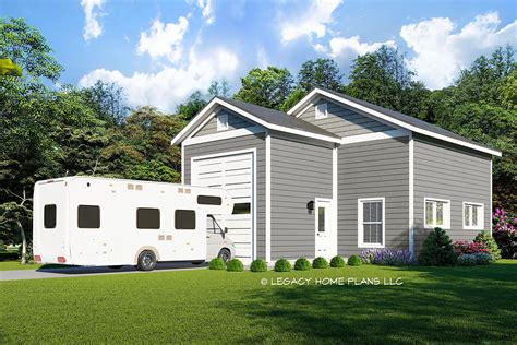 RV Garage with Workshop - 68996VR | Architectural Designs - House Plans