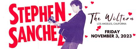 Stephen Sanchez Tickets | 3rd November Tickets | The Wiltern