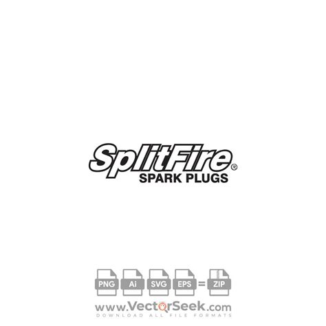 Split Fire Spark Plugs Logo Vector - (.Ai .PNG .SVG .EPS Free Download)