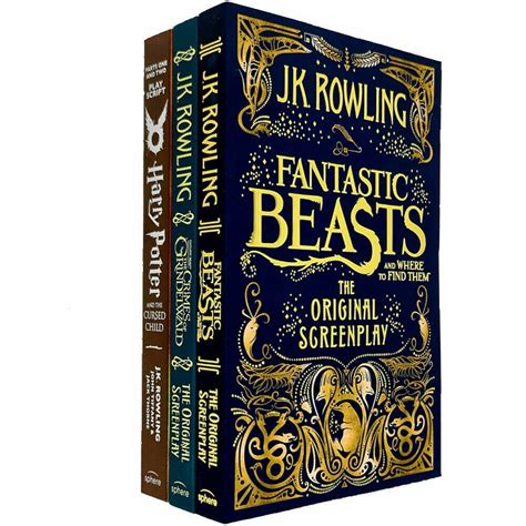 J.K. Rowling 3 Books COllection Set Harry Potter,Fantastic Beasts,Where to Find | The Book Bundle