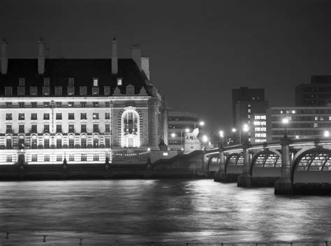 County Hall and Westminster Bridge, Lambeth, London, seen at night | RIBA pix