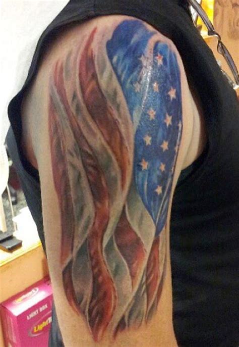 Cross with American Flag Tattoo | American flag tattoo, Flag tattoo ...