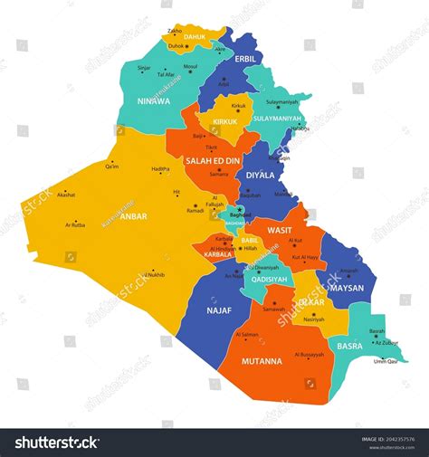 Iraq Map Photos and Images & Pictures | Shutterstock