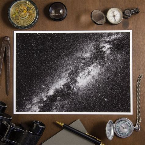 Milky Way Galaxy Starry Night Sky Photography Print on A4 - Etsy ...