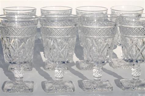 Imperial Cape Cod crystal clear vintage water goblets wine glasses set of 8