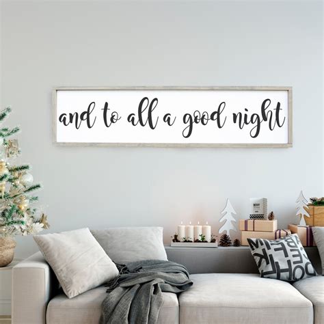 And To All A Good Night Wood Sign Christmas Wall Art | Etsy