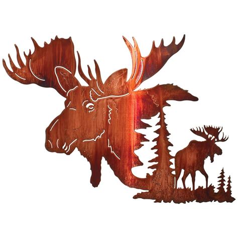 LaZart® Yaak Bull Moose Wall Art, Honey Pinion - 208025, Wall Art at Sportsman's Guide