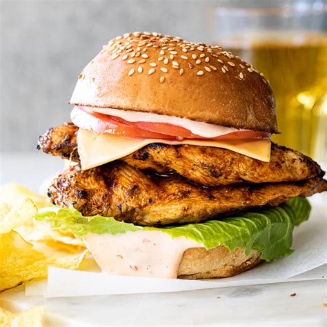 Easy Grilled Chicken Burgers - Simply Delicious