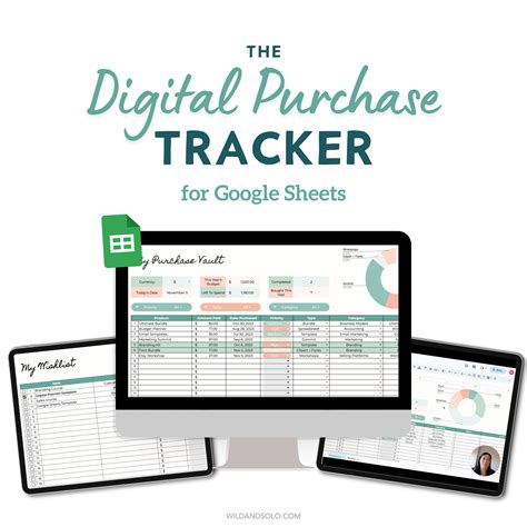 Digital Purchase Tracker Spreadsheet – Wild And Solo