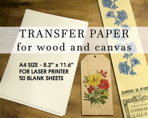 Transfer Paper for Wood and Canvas 50 sheets | Etsy