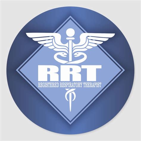 RRT Registered Respiratory Therapist Classic Round Sticker | Zazzle.com | Registered respiratory ...