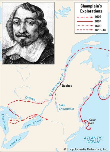 Samuel De Champlain Voyage Map