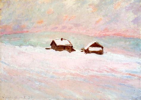 Houses in the Snow, Norway - Claude Monet - WikiArt.org - encyclopedia of visual arts