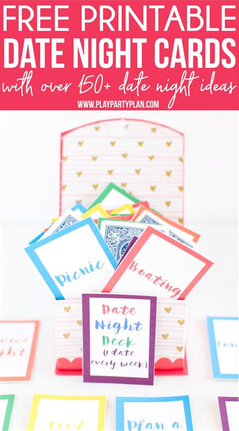 Printable Date Night Idea Cards QS19 Date Night Card Template Date ...