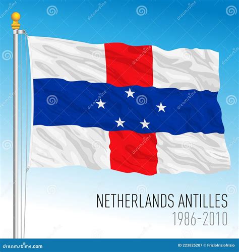 Dutch Antilles Official National and Historical Flag Stock Vector - Illustration of caribbean ...