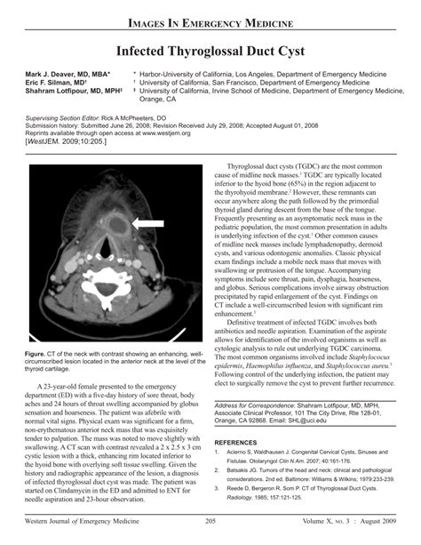 (PDF) Infected Thyroglossal Duct Cyst