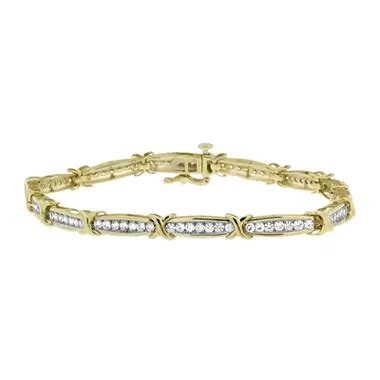 2 CT. T.W. Diamond 10K Yellow And White Gold Bracelet - JCPenney