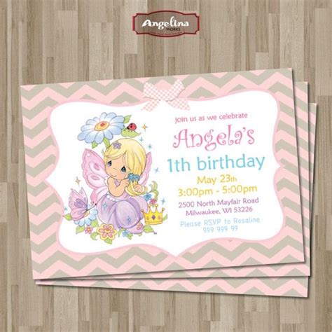 Precious Moments Birthday Invitation DIY card by AngelinaWorks, $12.90 | Birthday invitations ...