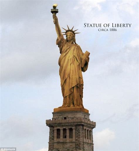 The copper Statue of Liberty as it first appeared in New York in the ...