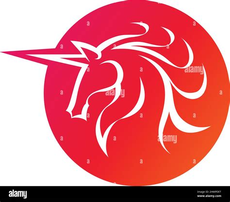 Head of Unicorn Line Art Logo Design Stock Vector Image & Art - Alamy
