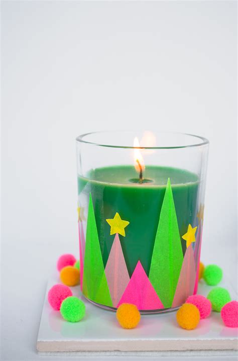 Modern and Whimsical DIY Christmas Candles - Merriment Design