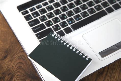 Notepad with Computer Keyboard Stock Photo - Image of work, paper ...