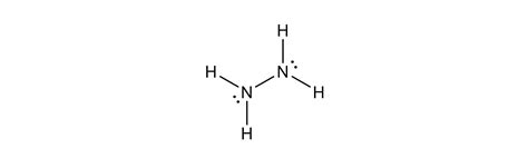 Draw the Lewis structure for hydrazine, $\ce{N2H4}$. | Quizlet