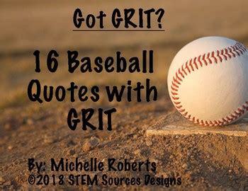 Motivational Baseball Quotes with GRIT by STEM Sources Designs | TPT