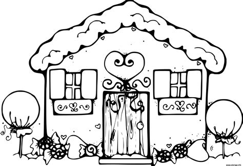 Coloriage Belle Maison Pain Epice Pour Noel Dessin Maison En Pain Depices à imprimer