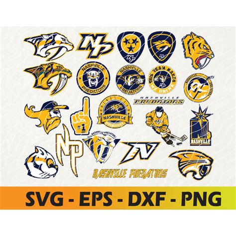 Nashville Predators logo, bundle logo, svg, png, eps, dxf, H - Inspire Uplift