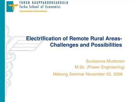 PPT - Electrification of Remote Rural Areas- Challenges and Possibilities PowerPoint ...