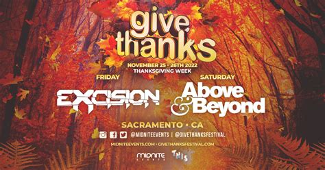 Give Thanks Festival, Midnite Events LLC at The Railyards, Sacramento ...