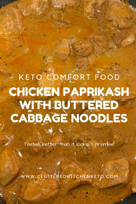 Chicken Paprikash with Buttered Cabbage Noodles - Cluttered Kitchen Keto