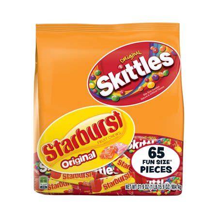 Skittles & Starburst Fun Size Fruit Candy Variety Mix, 31.9 Oz. - Walmart.com