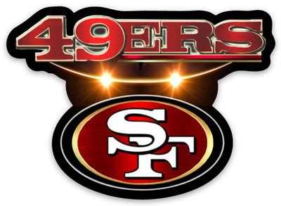 San Francisco 49ers logo Type NFL Football Die-cut MAGNET | eBay